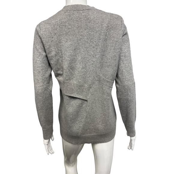 PROENZA SCHOULER Gray Wool Knit Layered Crewneck Long Sleeve Sweater Size XS - Picture 2 of 5